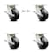 Service Caster 5 Inch Kingpinless Phenolic Wheel Caster Brakes 2 Swivel Locks SCC, 4PK SCC-KP30S520-PHR-SLB-BSL-2-SLB-2 - alternate 1